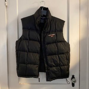 Unisex Ralph Lauren Polo Puffer Vest - Black Size Medium